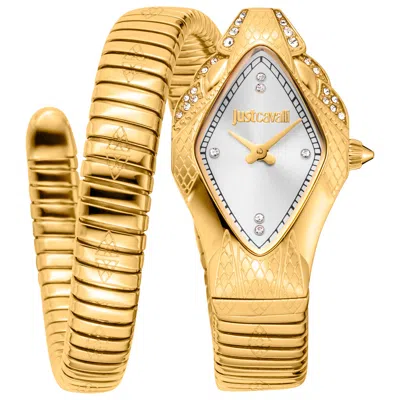 Just Cavalli Signature Snake Women's Watch In Gold