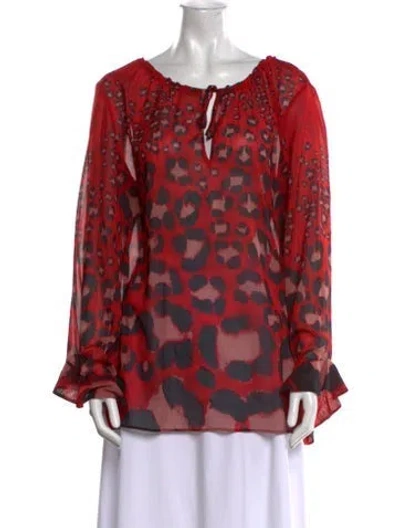 Pre-owned Just Cavalli Silk Animal Print Blouse In Multi