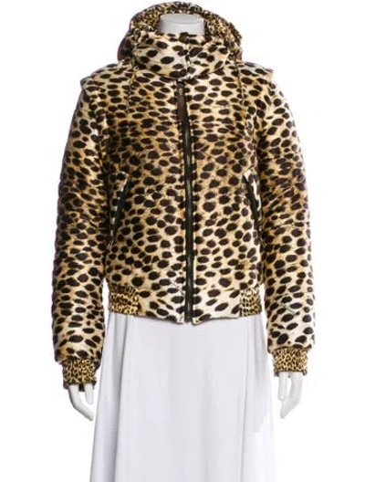 Pre-owned Just Cavalli Silk Animal Print Faux Fur Jacket In Multi
