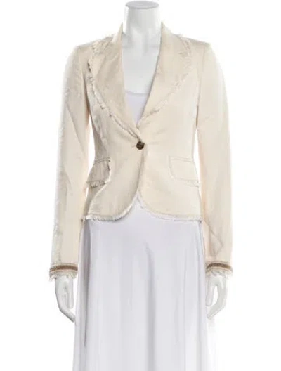 Pre-owned Just Cavalli Silk Blazer In Neutral