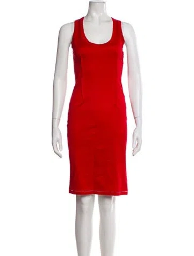 Pre-owned Just Cavalli Silk Knee-length Dress In Blue