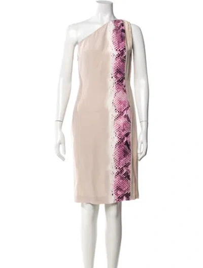 Pre-owned Just Cavalli Silk Knee-length Dress In Purple