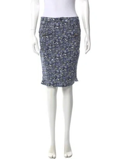 Pre-owned Just Cavalli Silk Knee-length Skirt In Blue
