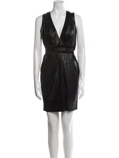 Pre-owned Just Cavalli Silk Mini Dress In Black