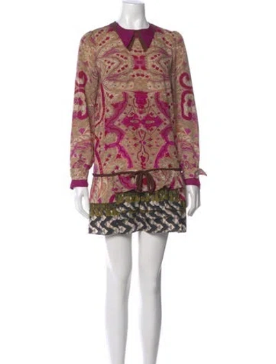 Pre-owned Just Cavalli Silk Mini Dress In Multicolor