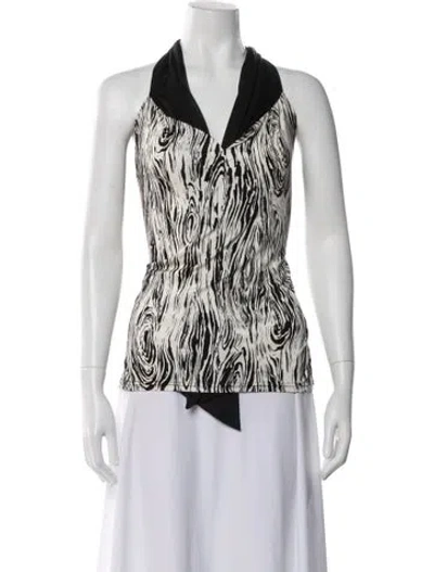 Pre-owned Just Cavalli Silk Patterned Top In Multi