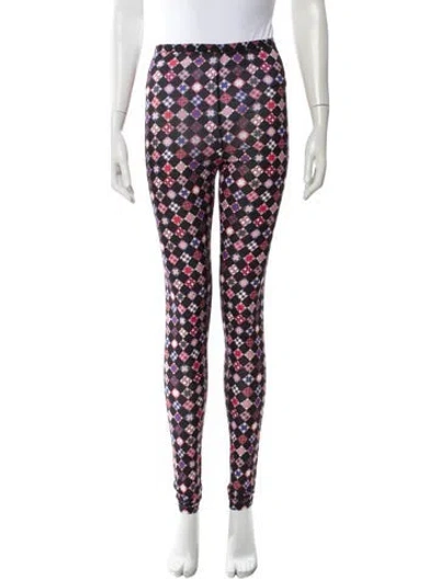 Pre-owned Just Cavalli Silk Skinny Leg Pants In Multi