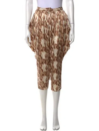 Pre-owned Just Cavalli Silk Wide Leg Pants In Multi
