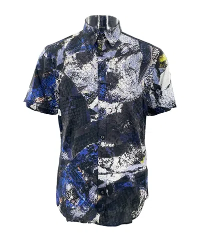 Just Cavalli Single-breasted Short-sleeved Shirt In Black
