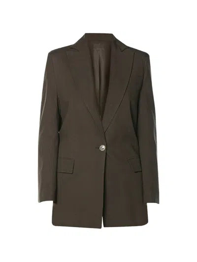 Just Cavalli Single-breasted Peaked-lapel Jacket In Brown