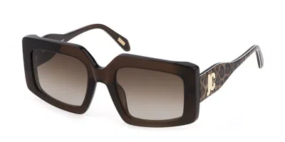 Just Cavalli Sjc020 0aak Women's Sunglasses Brown Size 54