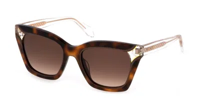 Just Cavalli Sjc024v 09aj Women's Sunglasses Tortoiseshell Size 52 In Brown