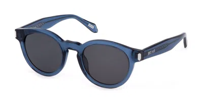 Just Cavalli Sjc025 0u11 Women's Sunglasses Blue Size 50