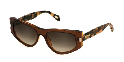 Just Cavalli Sjc034 06x5 Women's Sunglasses Brown Size 55