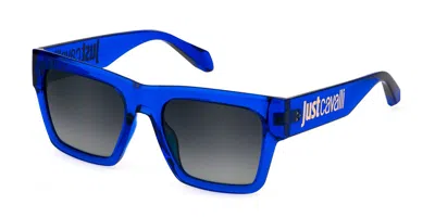 Just Cavalli Sjc038 06na Women's Sunglasses Blue Size 54