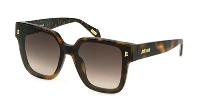 Just Cavalli Sjc089 0752 Women's Sunglasses Tortoiseshell Size 65 In Brown
