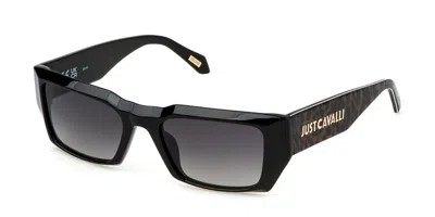 Just Cavalli Sjc090 0700 Occhiali Da Sole Per Donna In Shiny Black
