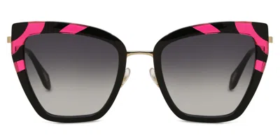 Just Cavalli Sjc092 09p2 Women's Sunglasses Black Size 53