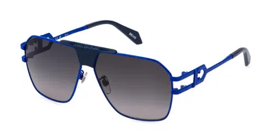 Just Cavalli Sjc094 01hr Men's Sunglasses Blue Size 61