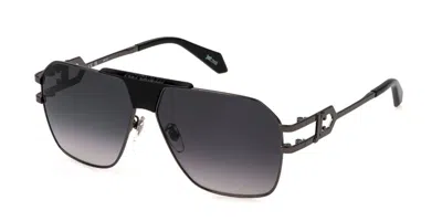 Just Cavalli Sjc094 0568 Men's Sunglasses Grey Size 61 In Black