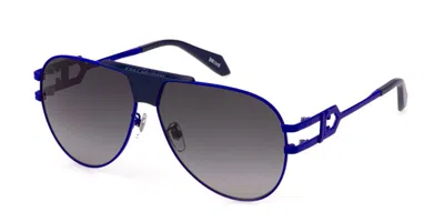 Just Cavalli Sjc095 01hr Men's Sunglasses Blue Size 62