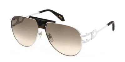 Just Cavalli Sjc095 0280 Men's Sunglasses White Size 62