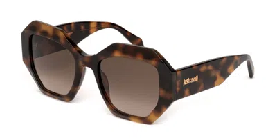 Just Cavalli Sjc100 09aj Women's Sunglasses Tortoiseshell Size 53 In Brown