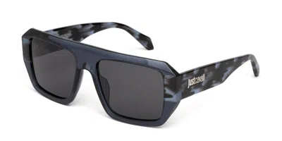 Just Cavalli Sjc101v 0w47 Women's Sunglasses Blue Size 55 In Gray