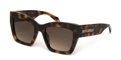 Just Cavalli Sjc102 09aj Women's Sunglasses Tortoiseshell Size 53 In Brown
