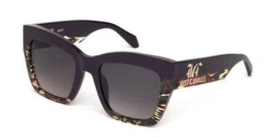 Just Cavalli Sjc102v 09nu Women's Sunglasses Purple Size 53 In White