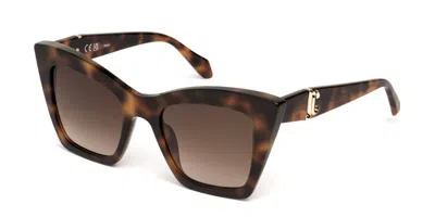 Just Cavalli Sjc106 09aj Women's Sunglasses Tortoiseshell Size 52 In Brown