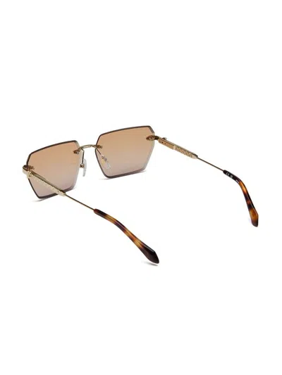 Just Cavalli Sjc110 Gradient Tinted Metal Sunglasses In Gold