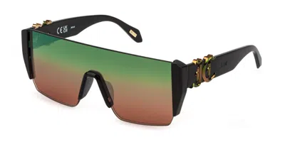 Just Cavalli Sjc112 700a Occhiali Da Sole Neri Per Donna In Multi