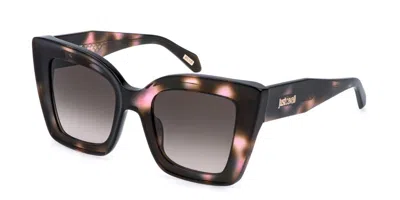 Just Cavalli Sjc142 01gq Occhiali Da Sole Tartarugatishell Per Donna In Brown
