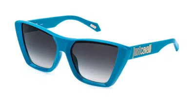 Just Cavalli Sjc146 09ql Women's Sunglasses Blue Size 58