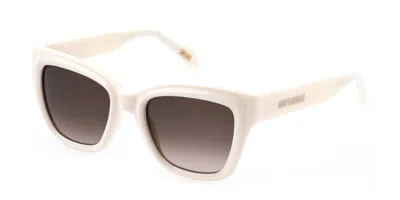 Just Cavalli Sjc148 0cc3 Occhiali Da Sole Bianchi Per Donna In Neutral