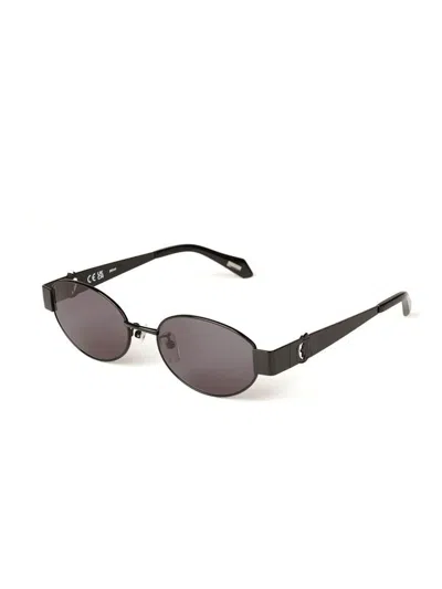 Just Cavalli Sjc152 Metal Oval Frame Sunglasses In Black