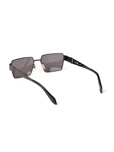 Just Cavalli Sjc153 Metal Rectangle Sunglasses In Black