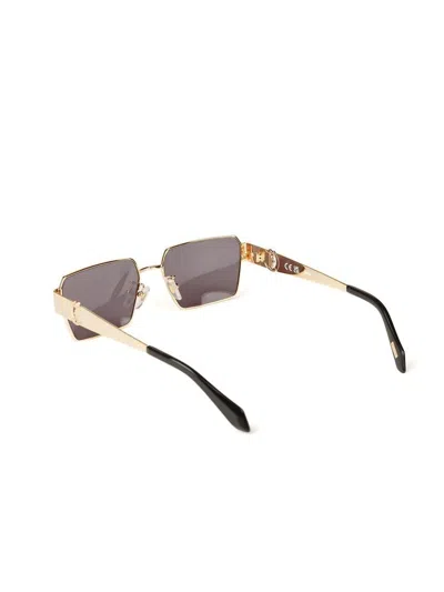 Just Cavalli Sjc153 Polished Rose Gold Metal Sunglasses In Multi