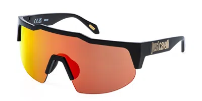 Just Cavalli Sjc154 Z42a Occhiali Da Sole Neri Per Uomo In Black