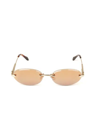 Just Cavalli Sjc155 Orange Gradient Rimless Sunglasses In Multi