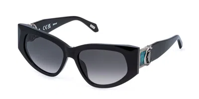 Just Cavalli Sjc169v 700y Occhiali Da Sole Neri Per Donna In Black