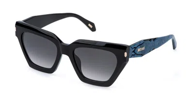 Just Cavalli Sjc171 700y Occhiali Da Sole Neri Per Donna In Multi