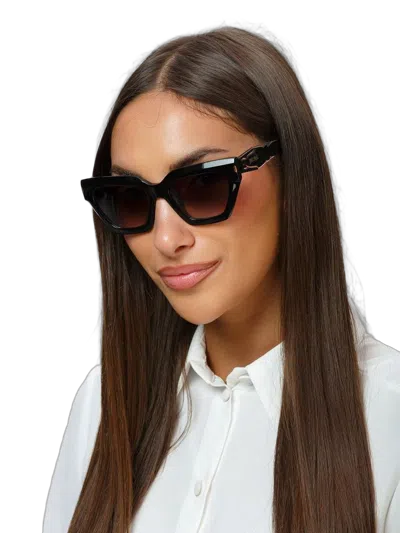 Just Cavalli Sjc171 Oversized Square Acetate Sunglasses In Black
