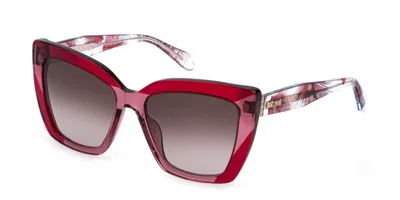 Just Cavalli Sjc174v 0v64 Occhiali Da Sole Rossi Per Donna In Burgundy