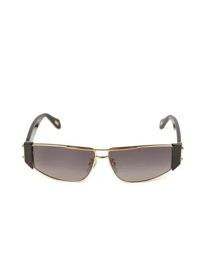 Just Cavalli Sjc179 Metal Rectangular Frame Sunglasses In Gold