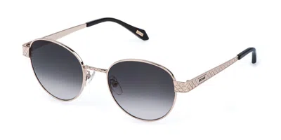 Just Cavalli Sjc181 0300 Occhiali Da Sole Oro Per Donna In Gray