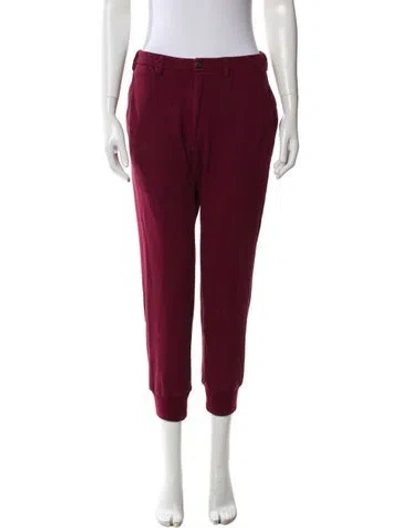 Pre-owned Just Cavalli Skinny Leg Pants In Burgundy