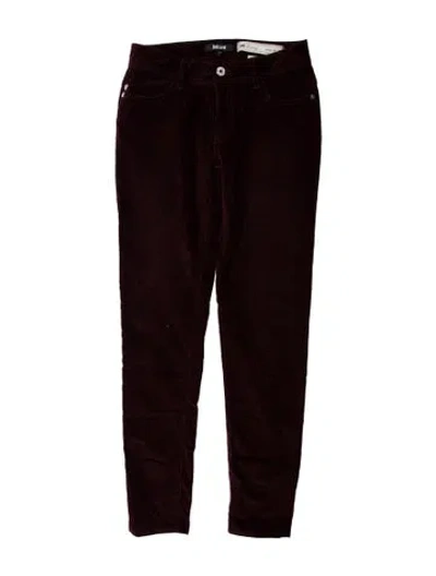 Pre-owned Just Cavalli Skinny Leg Pants In Burgundy