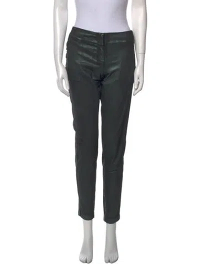 Pre-owned Just Cavalli Skinny Leg Pants In Green